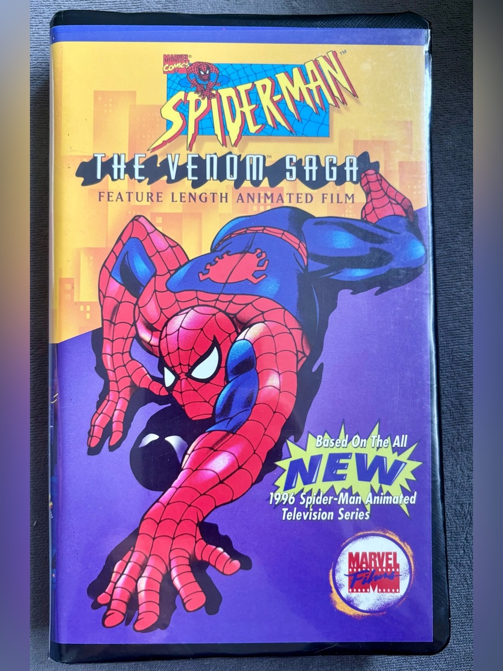 1996 Spider-Man The Venom Saga VHS Clamshell Animated Marvel TESTED VG+ NM Tape